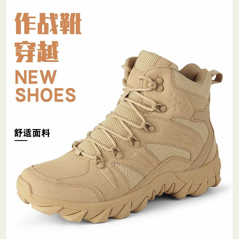 Military Man Tactical Boots Army Boots Men's Casual Shoes Hiking Boots Male Sneakers Sports and Leisure Loafers Platform Sports himalipasal