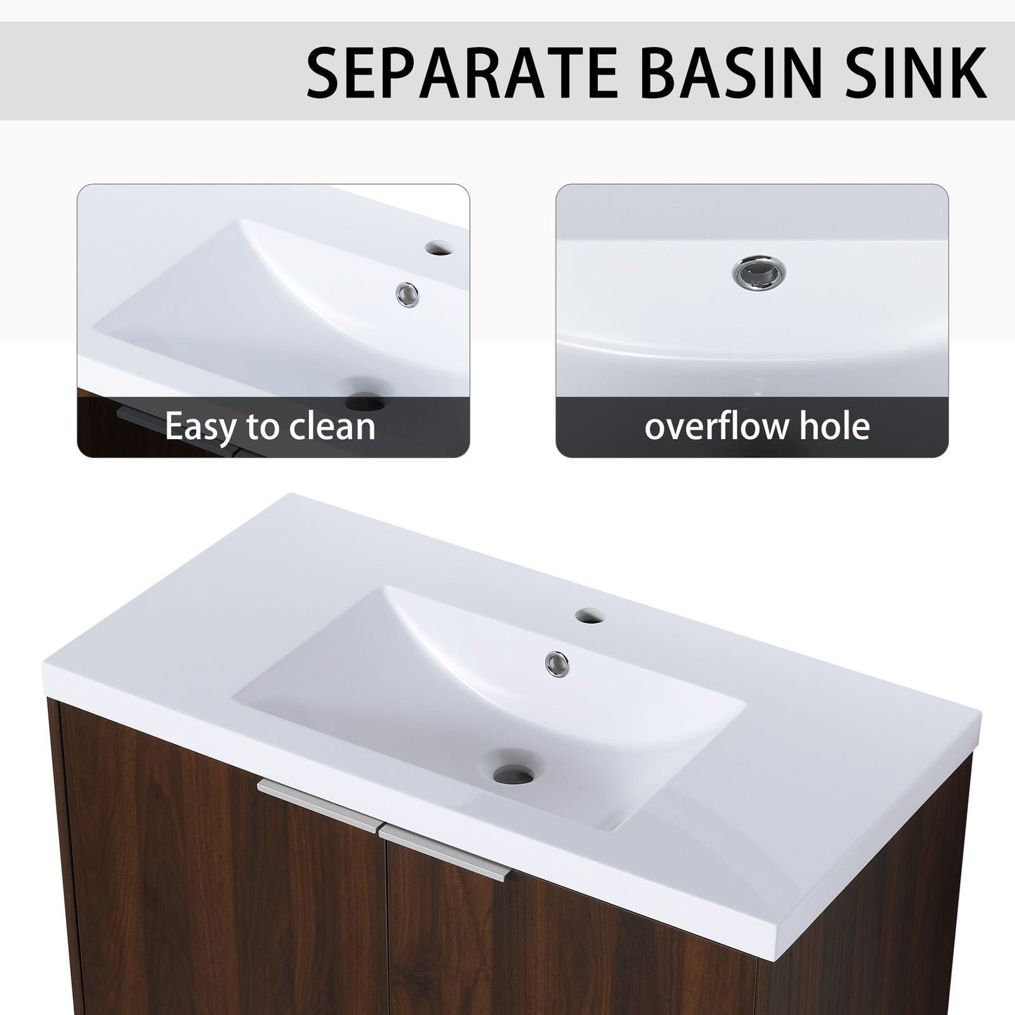 Modern Design 36 Inch Float Mounting Bathroom Vanity With Sink Soft Close Door,2 Doors-00636CAW(KD-Packing) himalipasal