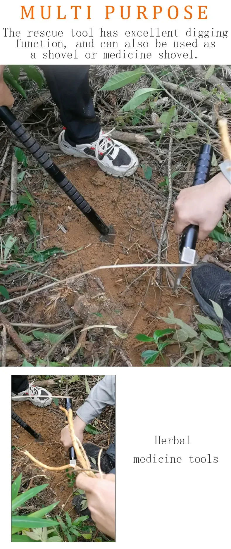 Motorcycle Rescue Tool Survival Shovel, Multi Tool Hammer, Hatchet, Mushroom Digging Spade, Camping Equipment himalipasal