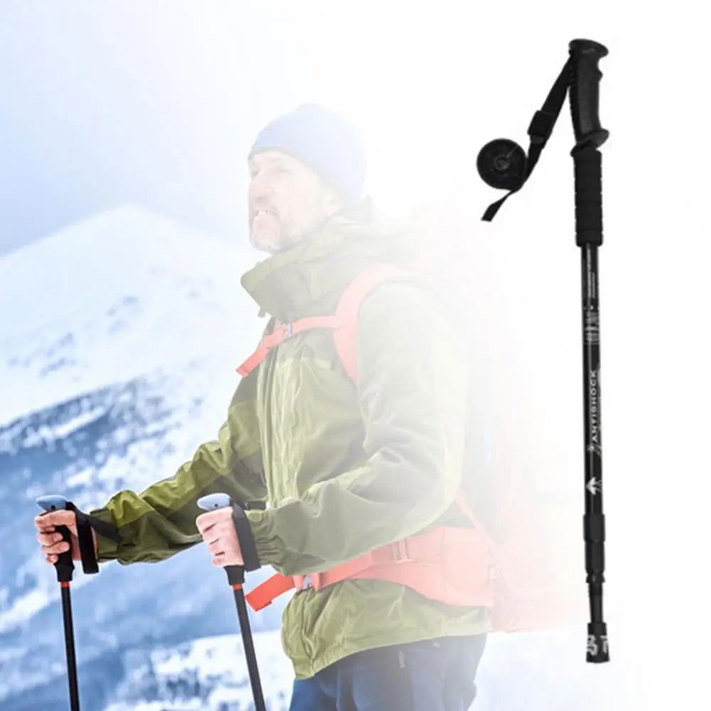 Mountaineering stick Outdoor hiking cane Shrinks three portable sections телескопическая палка телескопическая дубина trekking himalipasal