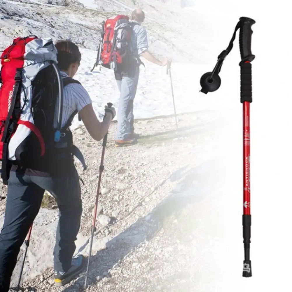 Mountaineering stick Outdoor hiking cane Shrinks three portable sections телескопическая палка телескопическая дубина trekking himalipasal