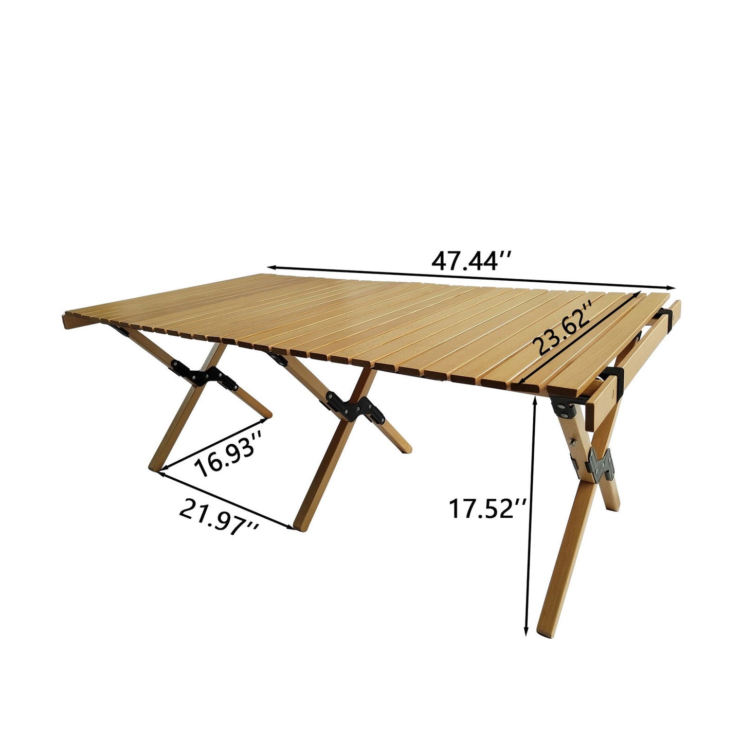 Multi-Function Wooden Foldable Portable Patio Dining Table, Natural Indoor and outdoor universal ,Natural himalipasal