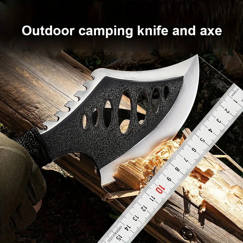 Multi-purpose Woodworking Axe, Durable Steel Survival Axe Knife For Outdoor Mountaineering Logging Camping himalipasal