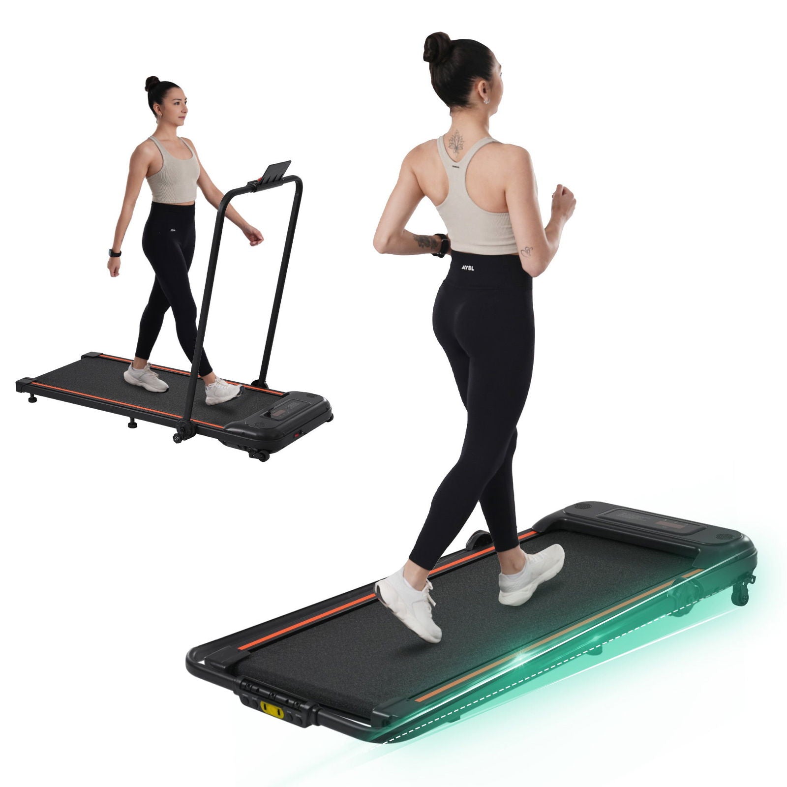 NEW Folding Walking Pad Under Desk Treadmill for Home Office -2.5HP Walking Treadmill With Incline 0.5-7.5MPH 265LBS Capacity Treadmill for Walking Running - Two Ways to Adjust Speed himalipasal