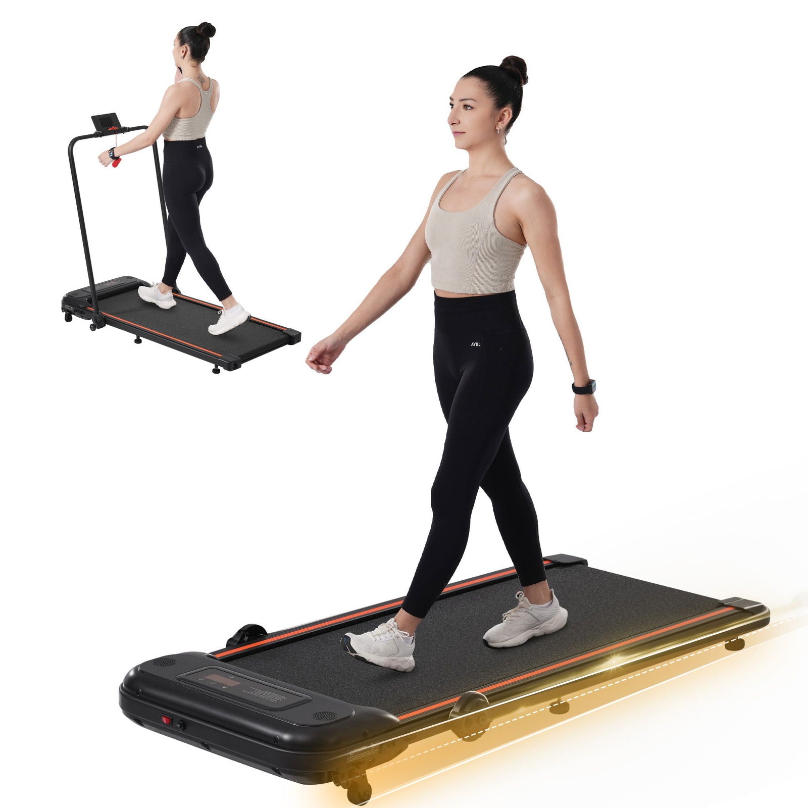 NEW Folding Walking Pad Under Desk Treadmill for Home Office -2.5HP Walking Treadmill With Incline 0.5-7.5MPH 265LBS Capacity Treadmill for Walking Running - Two Ways to Adjust Speed himalipasal