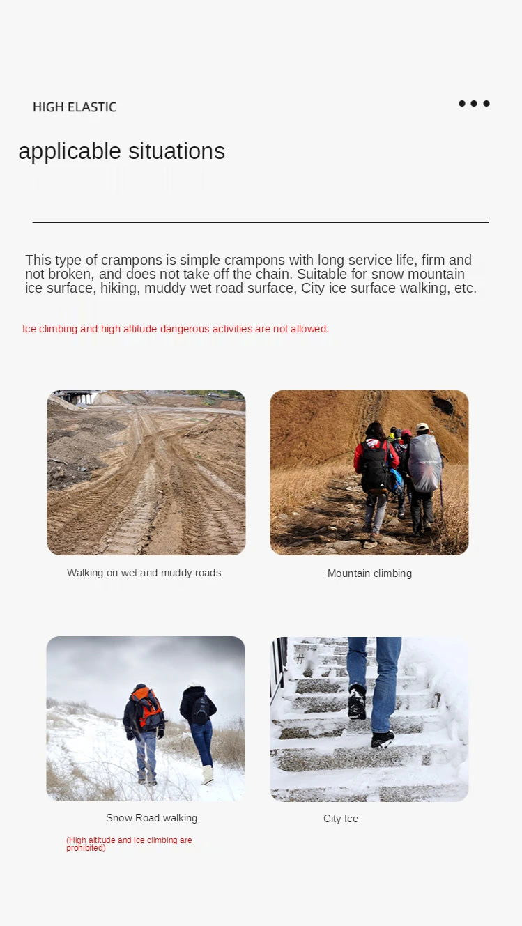 Naturehike NEW 13 /19 Teeth Anti-slip Climbing Crampons Outdoor Winter Ice Claws Snow Gripper Hiking Shoe Boot Grips Chain Spike himalipasal