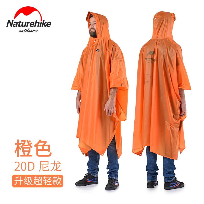 Naturehike Outdoor mountaineering walking 3 in 1 poncho Triad to groundsheet awning raincoat outdoor raincoat himalipasal