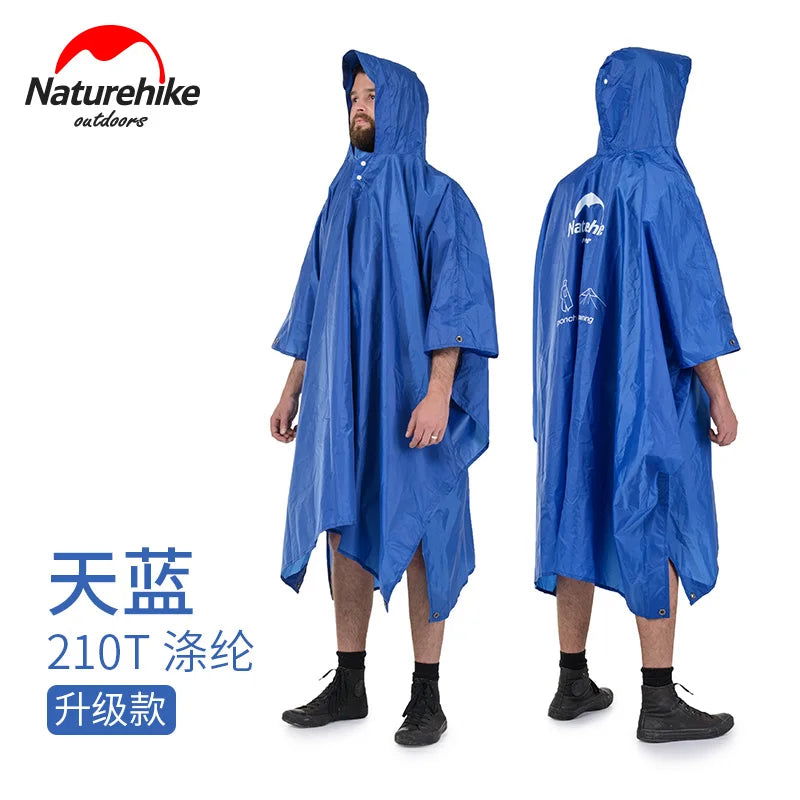 Naturehike Outdoor mountaineering walking 3 in 1 poncho Triad to groundsheet awning raincoat outdoor raincoat himalipasal