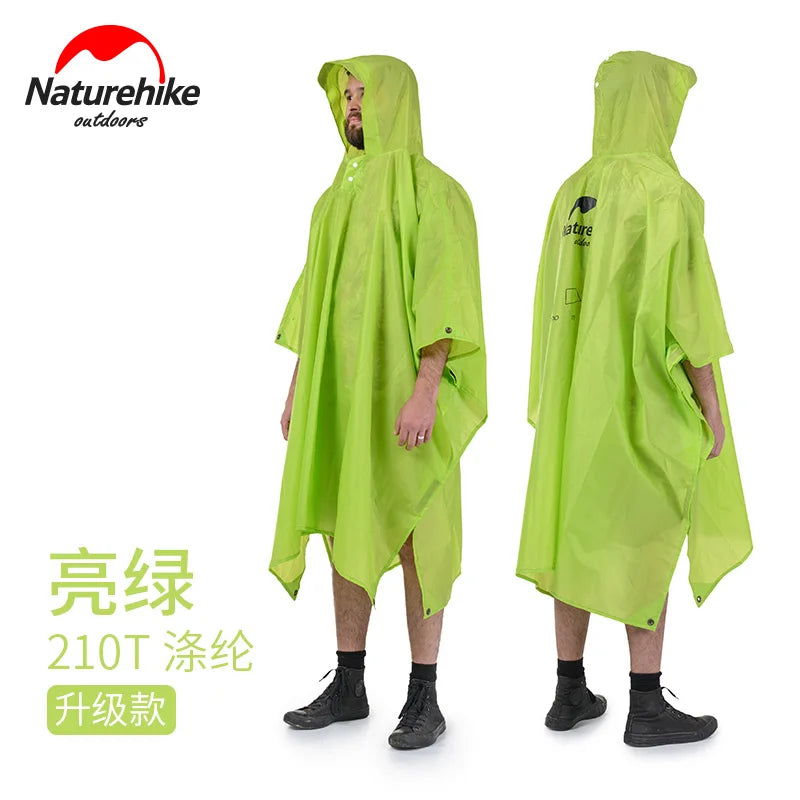 Naturehike Outdoor mountaineering walking 3 in 1 poncho Triad to groundsheet awning raincoat outdoor raincoat himalipasal