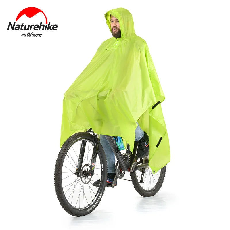 Naturehike Outdoor mountaineering walking 3 in 1 poncho Triad to groundsheet awning raincoat outdoor raincoat himalipasal