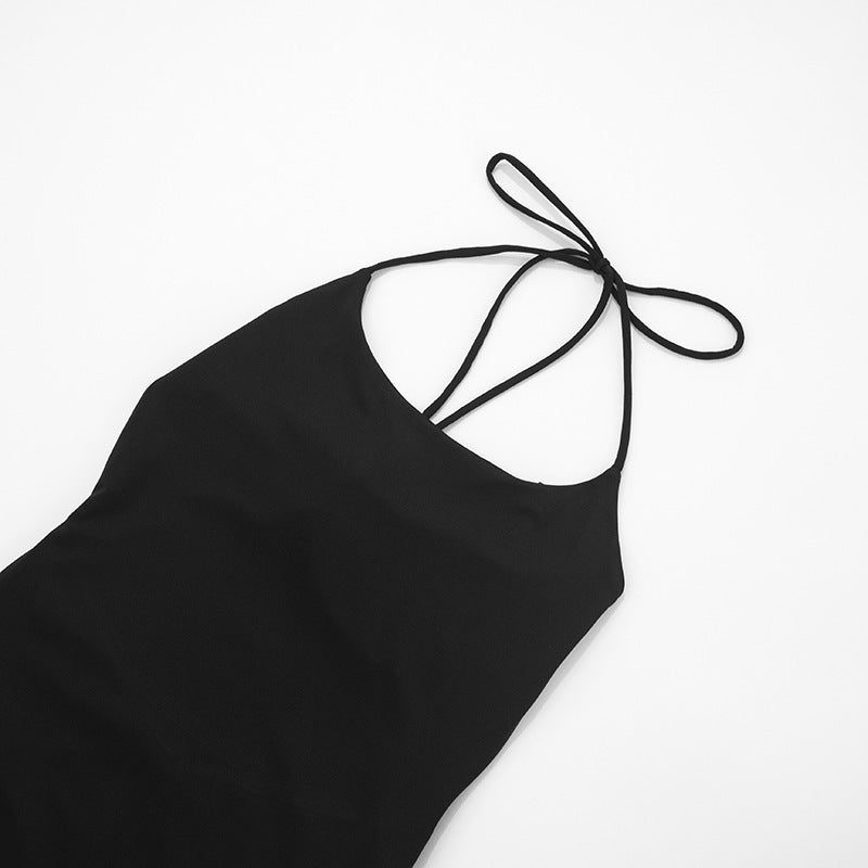Women Clothing Summer Sexy Slim Fit Halter Tied Dress Women