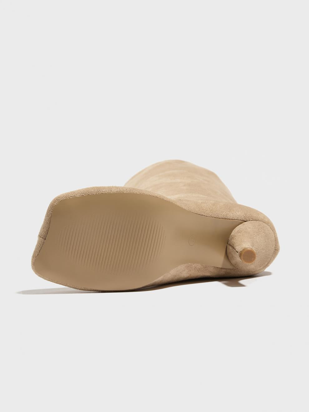 US Size Widen Women Knee High Suede Wide Calf Square Head Cover High Leg Boot