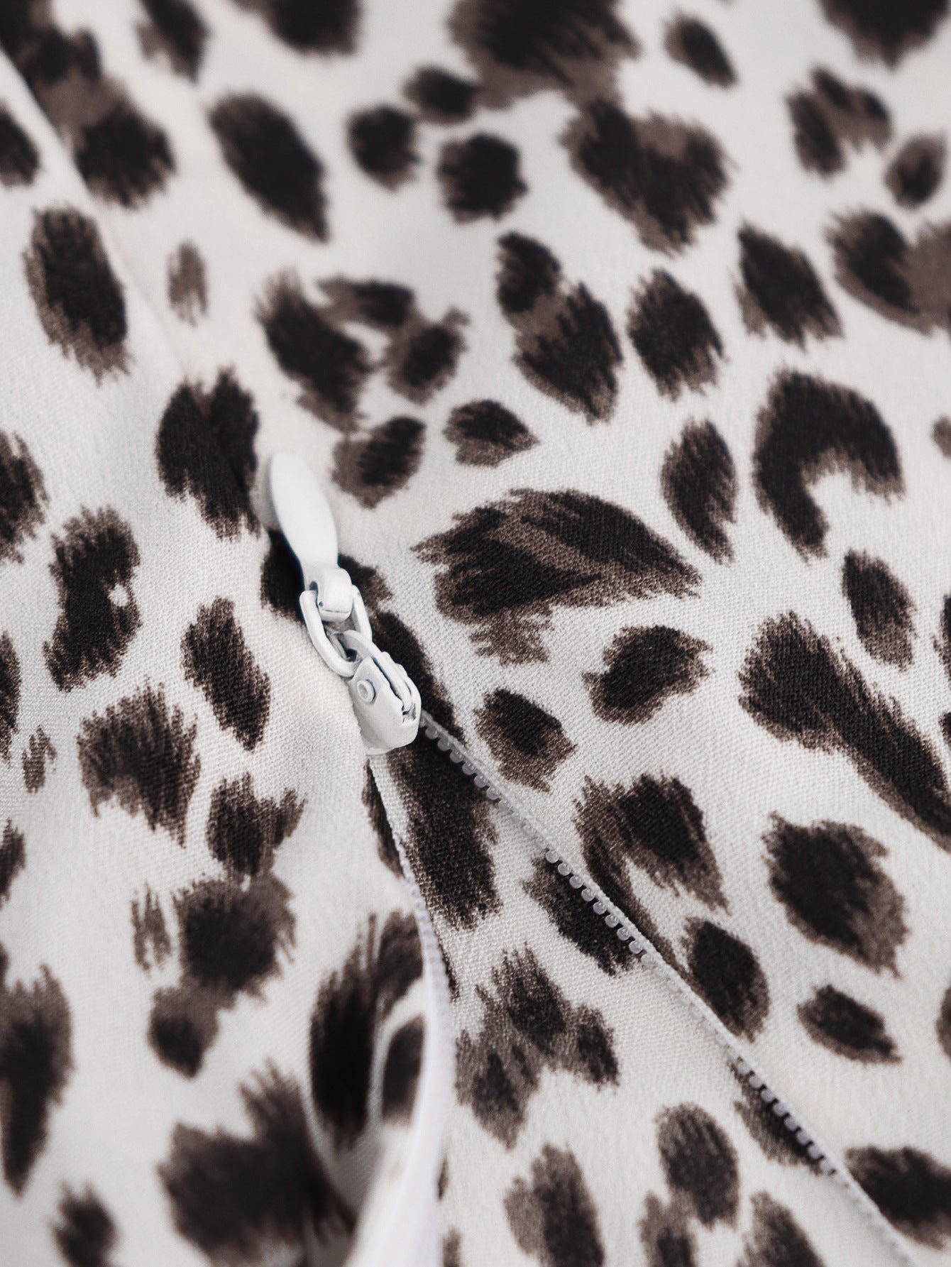 Women Clothing Spring Summer Loose High Waist Leopard Print Printed Wide Leg Pants