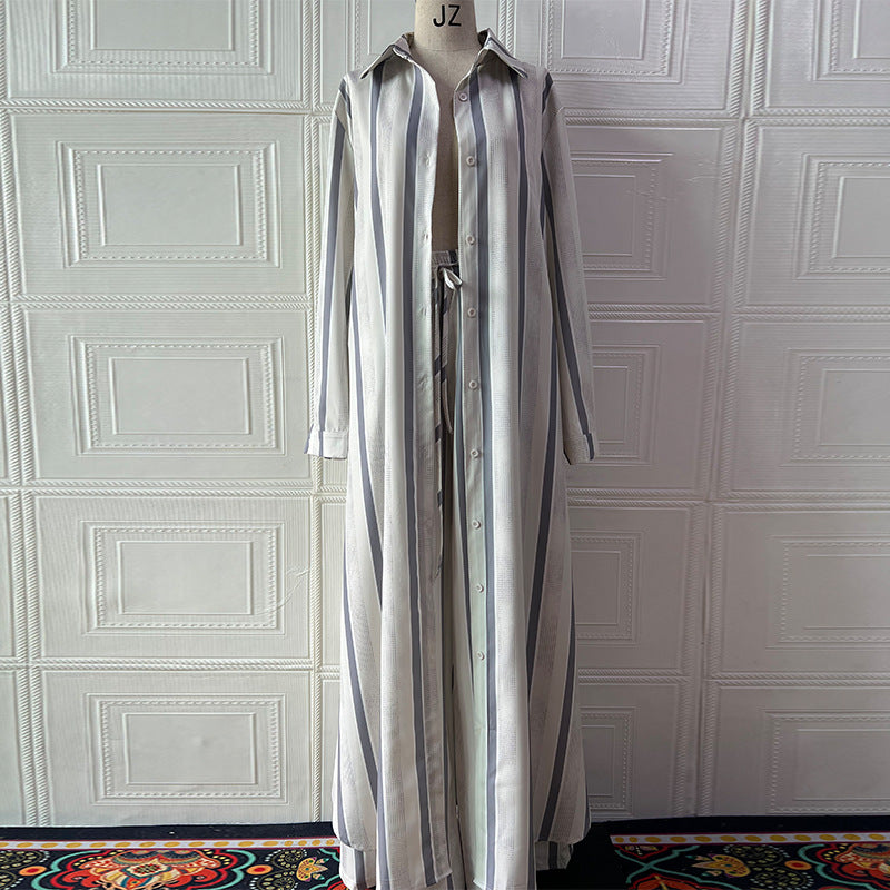 Summer Elegant Sexy V neck Top Printed Wide Leg Pants Two Piece Set