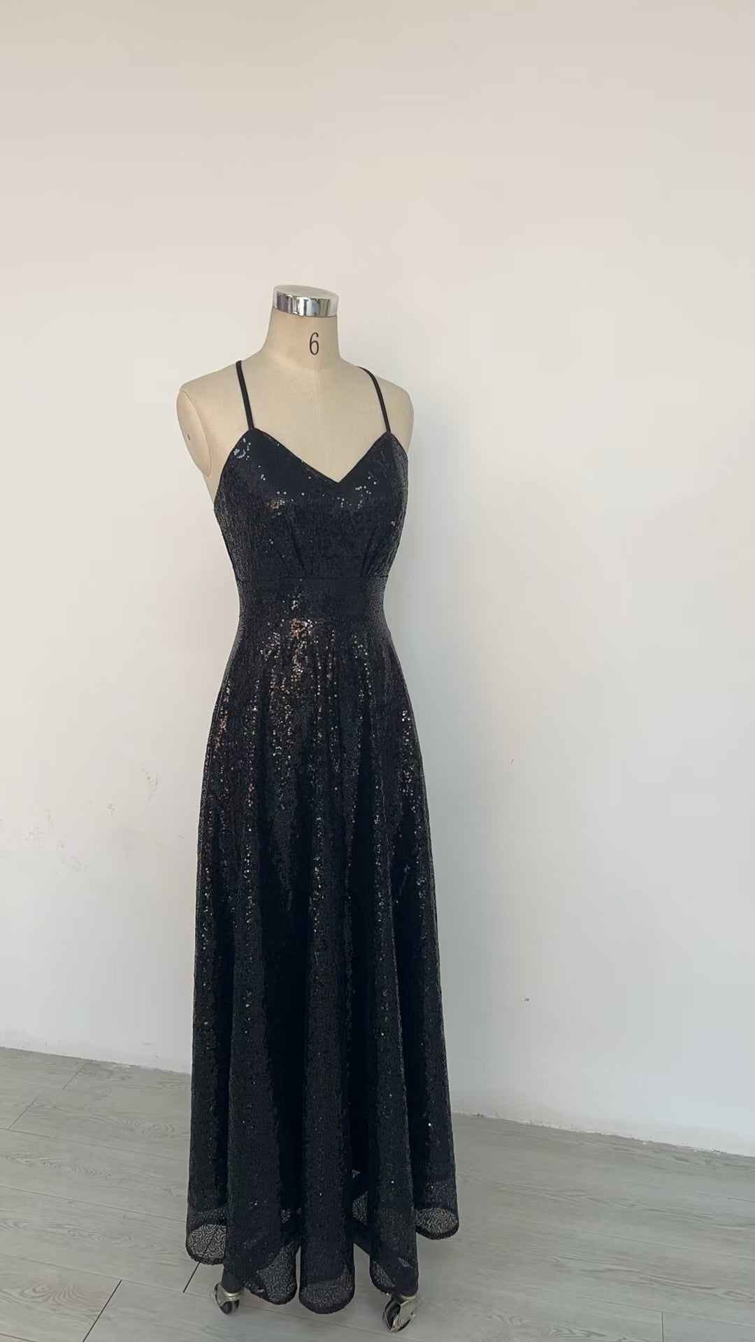 Dress Summer Sequ Sexy Sling Backless Ladies Evening Dress