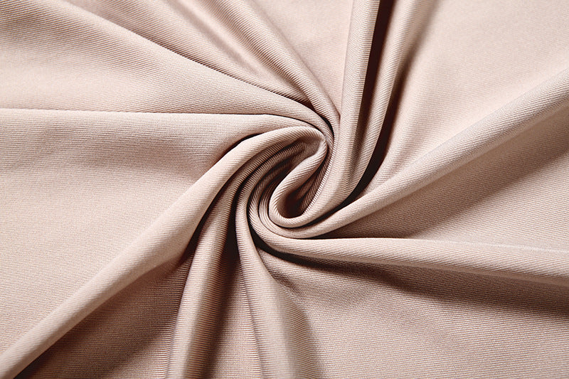 Summer Sexy Slim Hollow Out Cutout Long Sleeve Solid Color Elegant Dress Maxi Dress