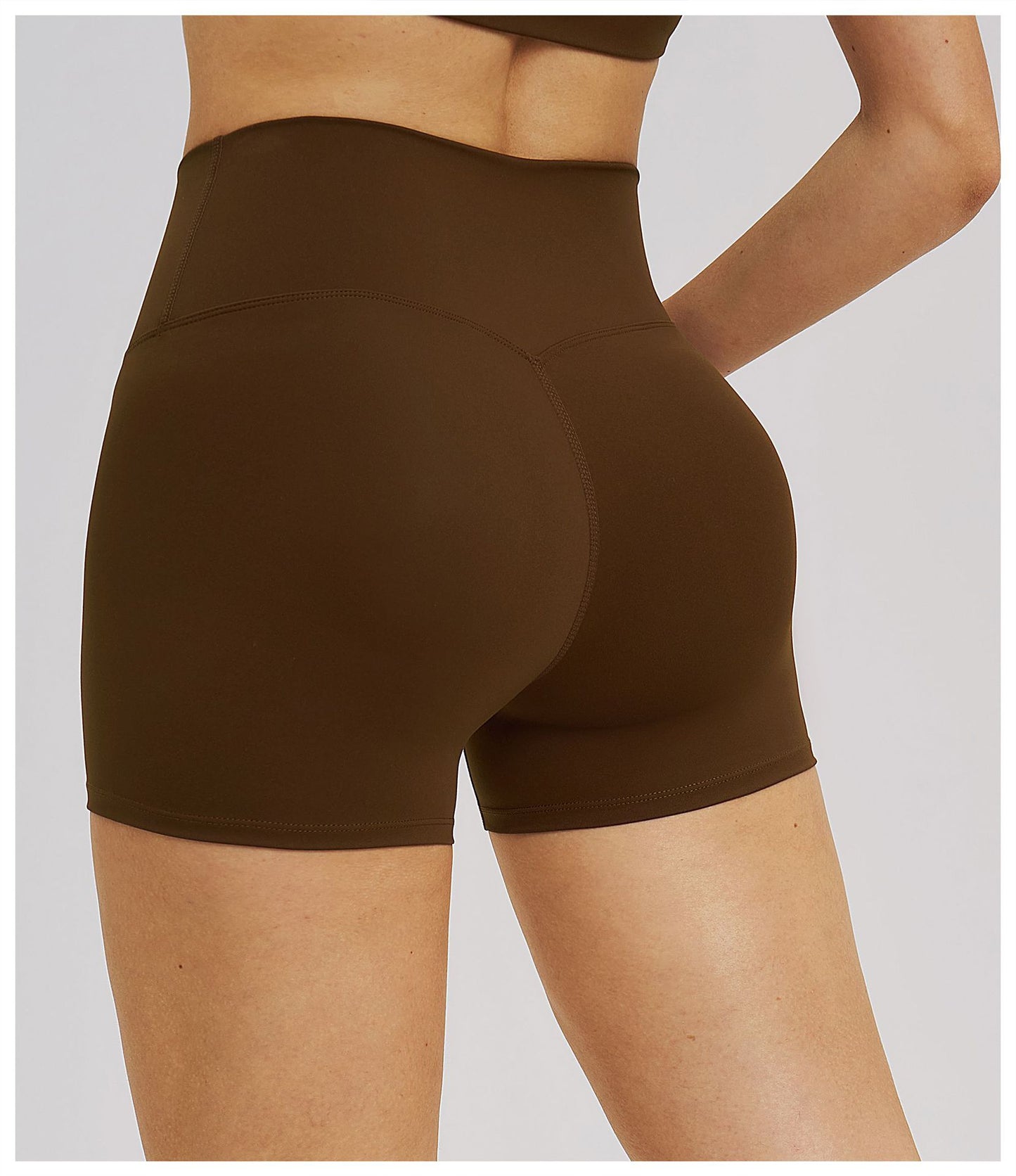 Cross Waist Yoga Shorts Tight Brushed Workout Shorts Outdoor Cycling Running Shorts