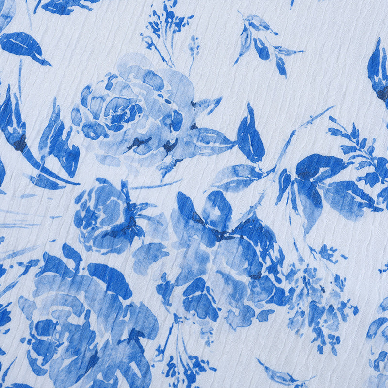 Half High Collar Long Sleeves Printed Fishtail Dress Women Autumn Sexy Dress