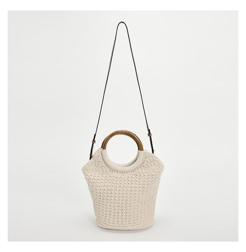 Crossbody Large Capacity Cotton Thread Woven Bag Tote Straw Bag Vacation Beach Bag Women Bag