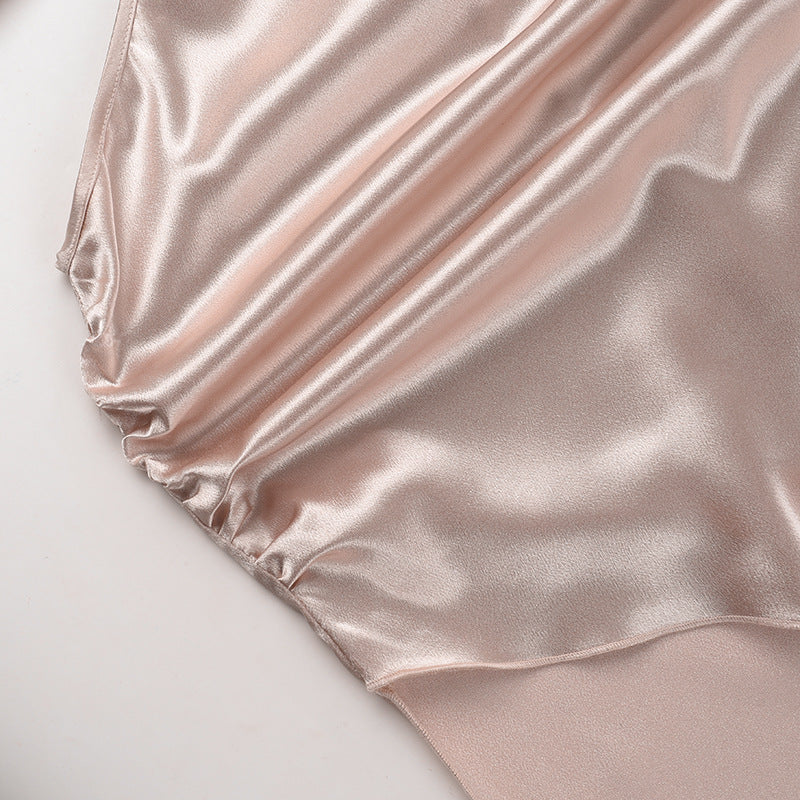 Socialite Elegant Sexy Halter Hollow Out Cutout Slit Formal Dress Dress Summer Suspender Dress