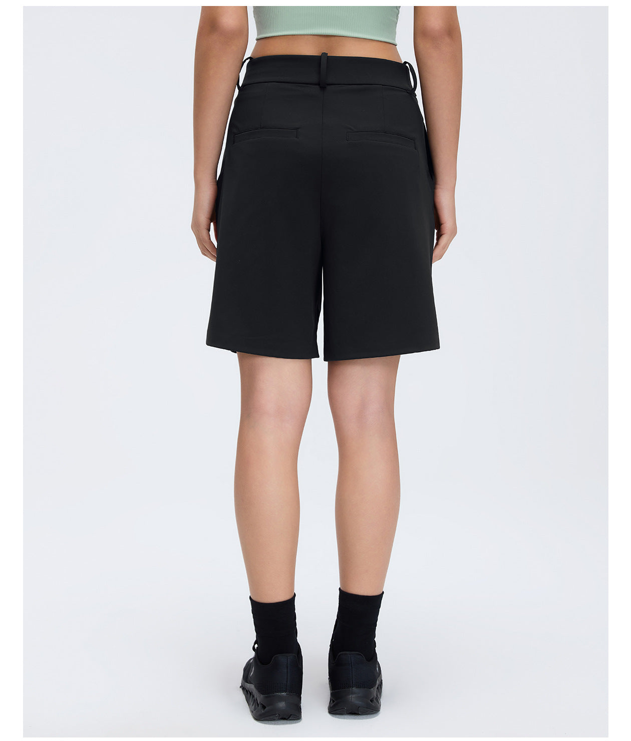 Summer Casual Straight Leg Shorts Women Solid Color High Waist Slimming Cropped Pants Loose Wide Leg Middle Pants