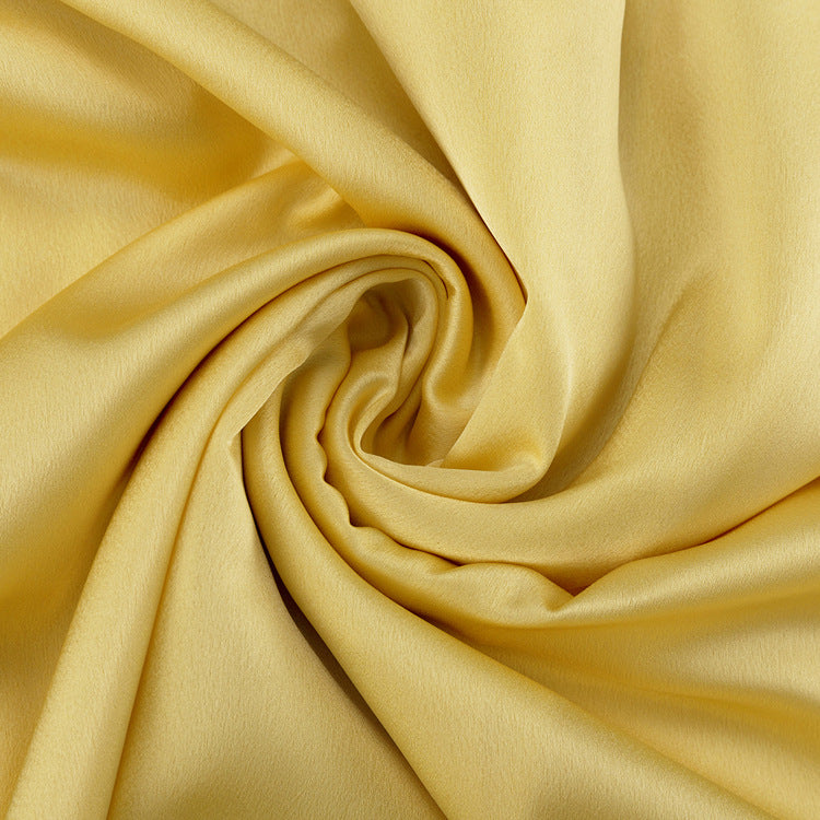Satin Draping Yellow Skirt Women Spring Summer Simple Pocket High Waist Hip Skirt