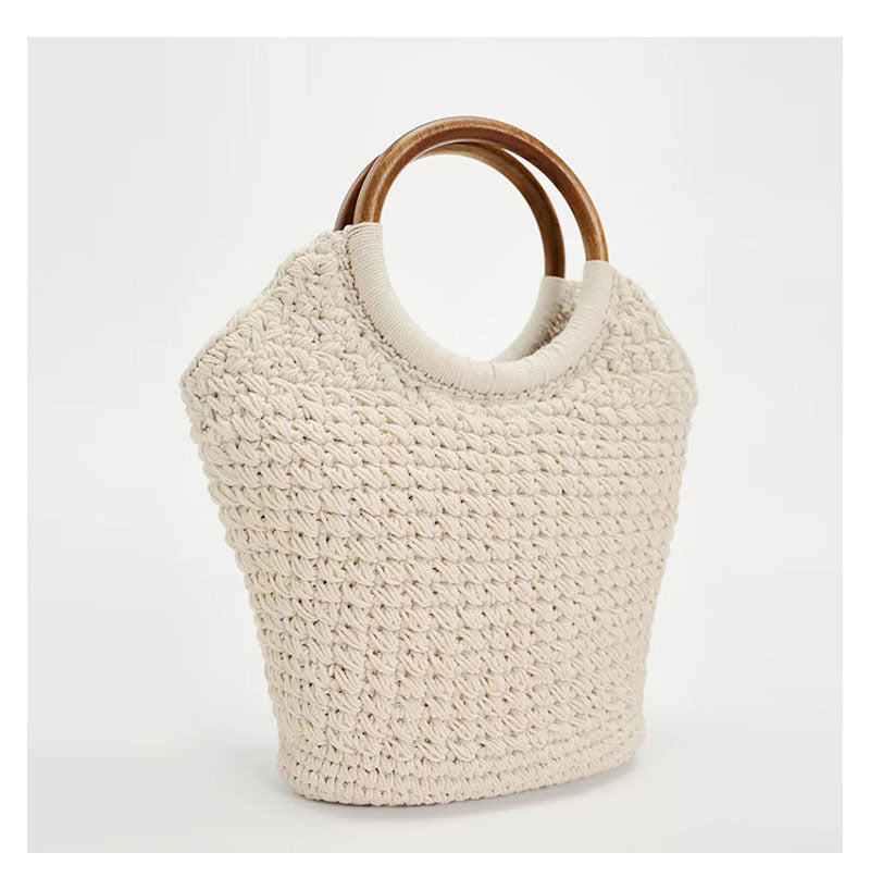 Crossbody Large Capacity Cotton Thread Woven Bag Tote Straw Bag Vacation Beach Bag Women Bag