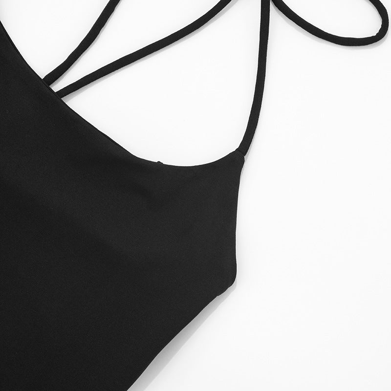 Women Clothing Summer Sexy Slim Fit Halter Tied Dress Women