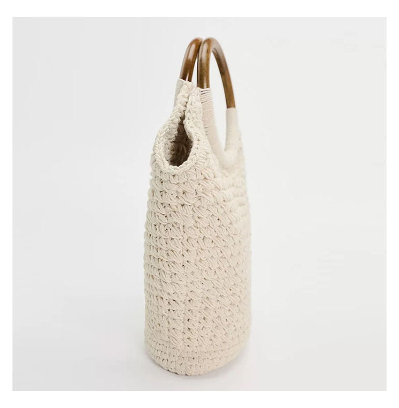 Crossbody Large Capacity Cotton Thread Woven Bag Tote Straw Bag Vacation Beach Bag Women Bag