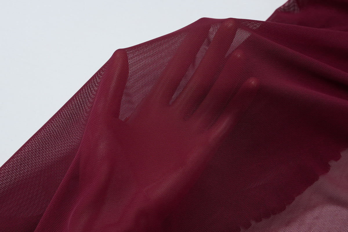 Summer Mesh Stitching Elegant Dress Maxi Dress V neck Halter Backless Sexy Dress Women