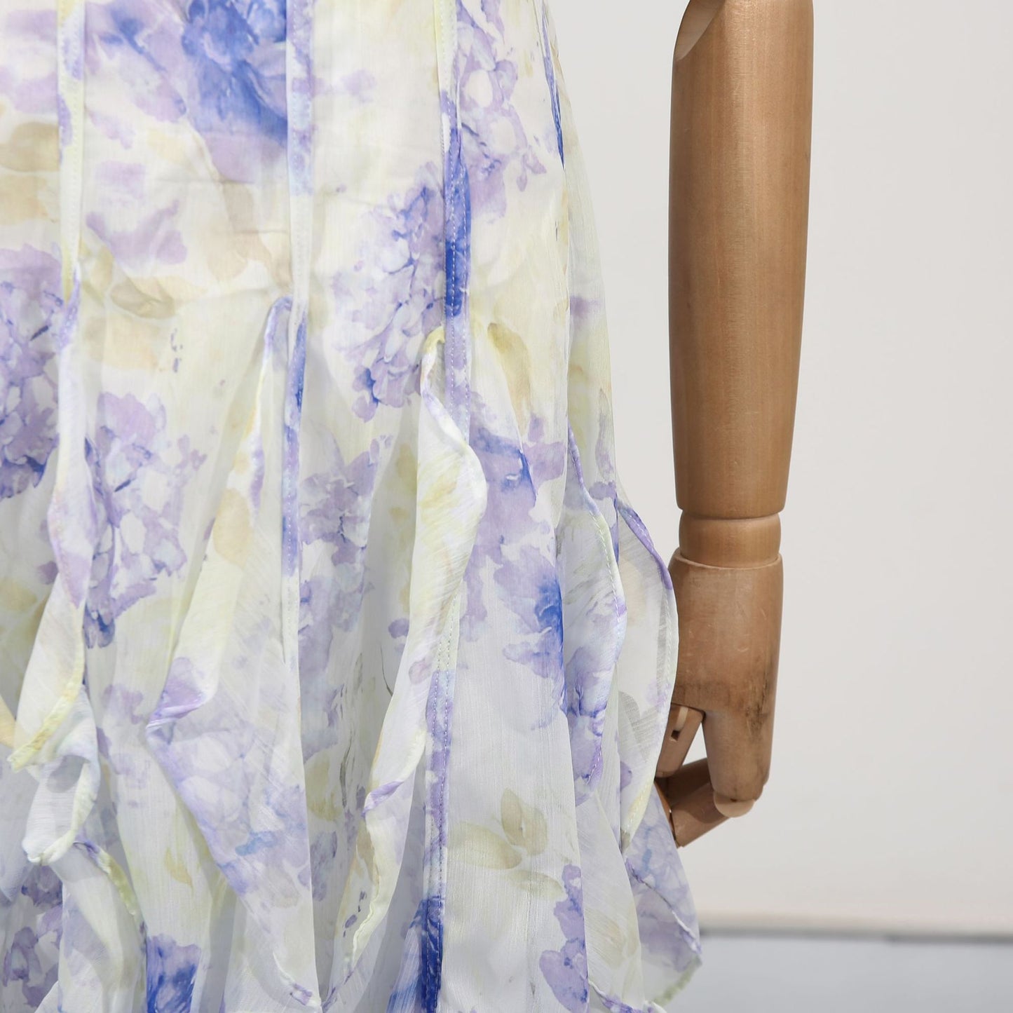 Fairy Floral God Tube Top Waist Controlled Large Hem Formal Dress Women Summer Printed Ruffled Dress Women