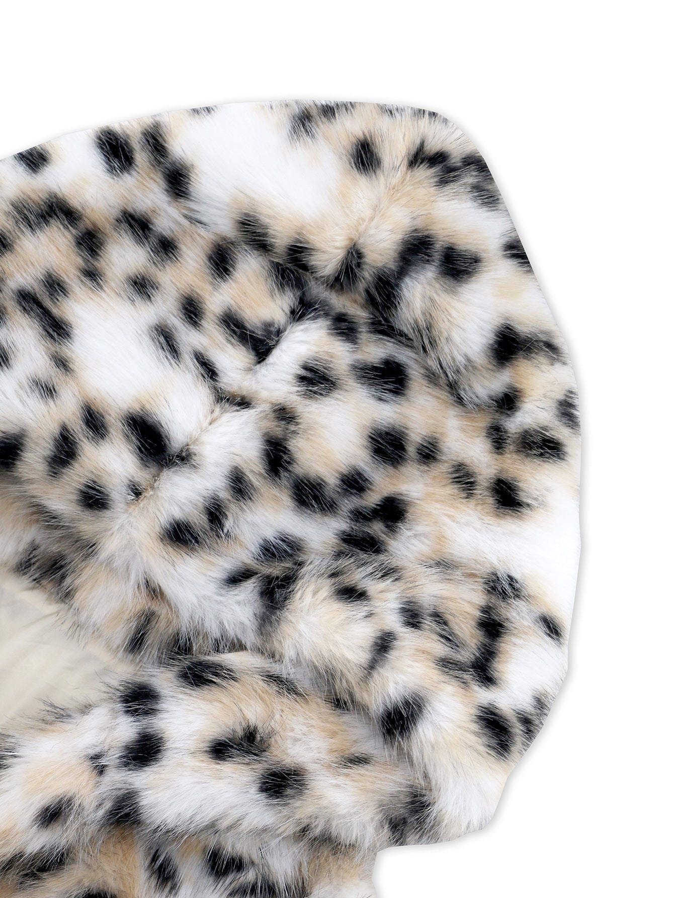 Fur Coat Winter Leopard Print Hooded Fur Long Sleeve Mid Length Warm Coat Coat Popular