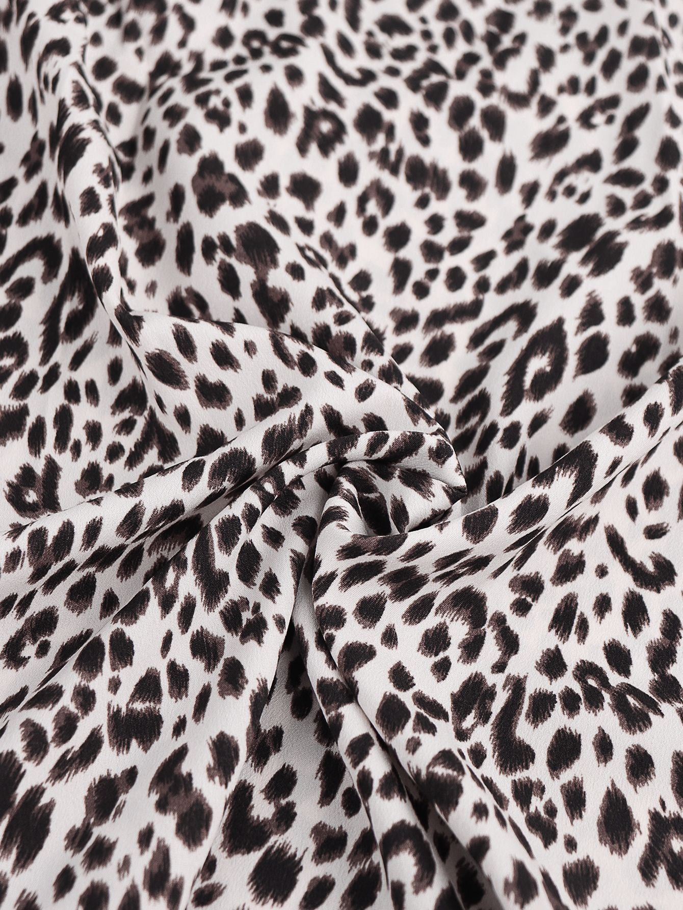 Women Clothing Spring Summer Loose High Waist Leopard Print Printed Wide Leg Pants