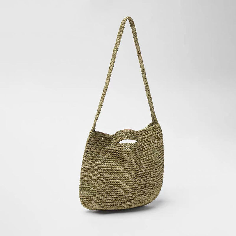 Cute Crossbody Straw Bag Women Color Matching Shopping Bag Fresh Woven Bag Portable Girls Bags