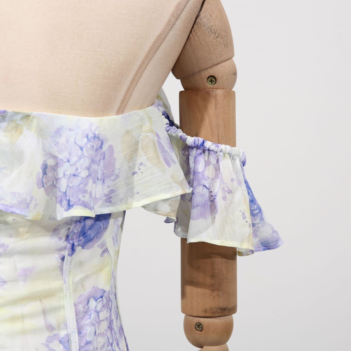 Fairy Floral God Tube Top Waist Controlled Large Hem Formal Dress Women Summer Printed Ruffled Dress Women