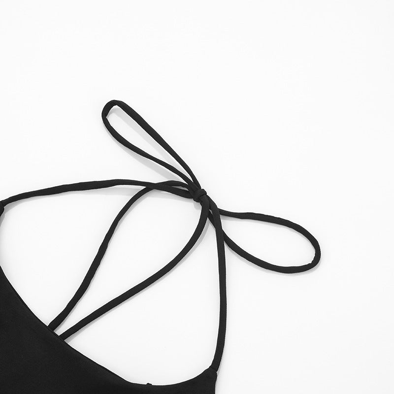 Women Clothing Summer Sexy Slim Fit Halter Tied Dress Women