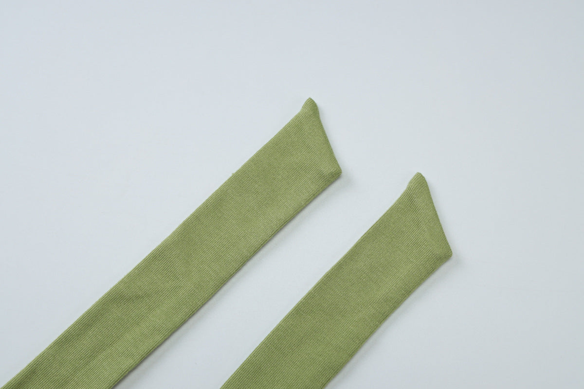 Cinched Patchwork Streamer Solid Color Wild Long Halter Backless Dress Women Clothing