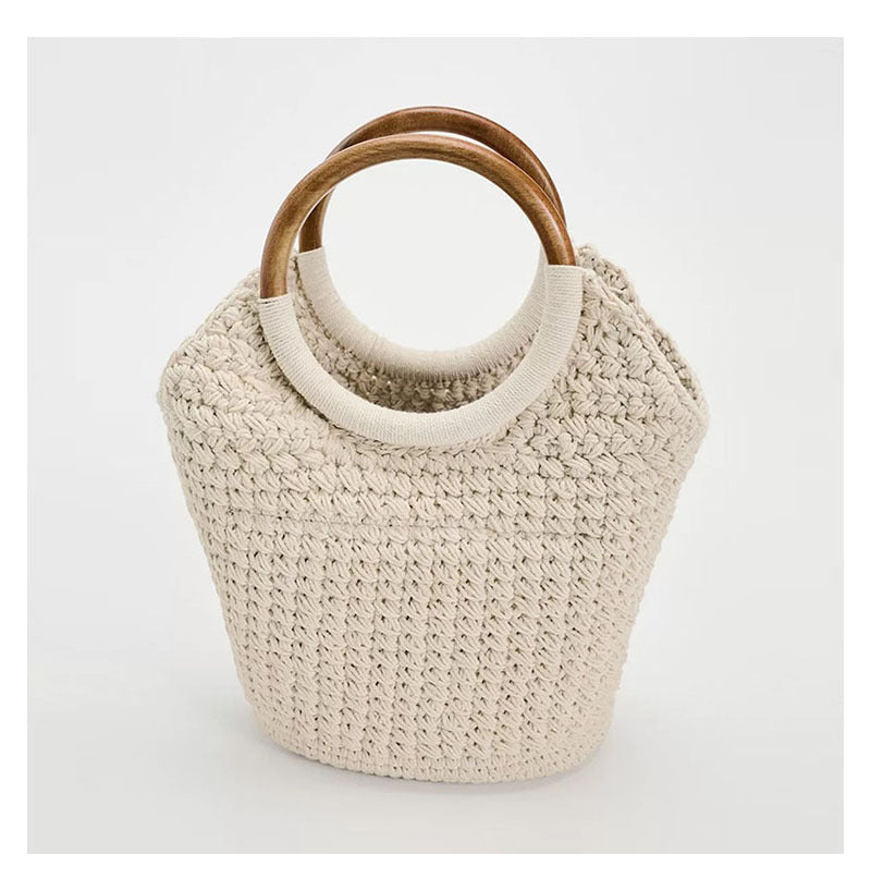 Crossbody Large Capacity Cotton Thread Woven Bag Tote Straw Bag Vacation Beach Bag Women Bag