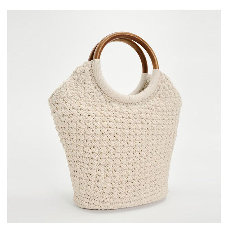 Crossbody Large Capacity Cotton Thread Woven Bag Tote Straw Bag Vacation Beach Bag Women Bag