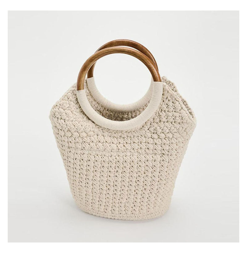 Crossbody Large Capacity Cotton Thread Woven Bag Tote Straw Bag Vacation Beach Bag Women Bag