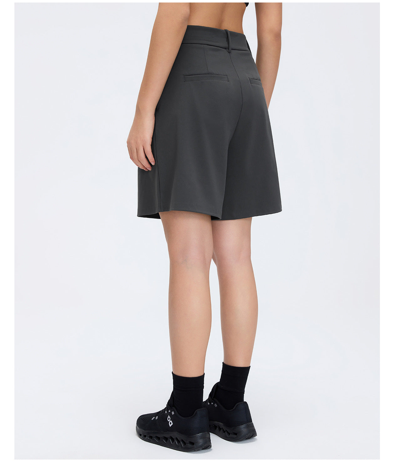 Summer Casual Straight Leg Shorts Women Solid Color High Waist Slimming Cropped Pants Loose Wide Leg Middle Pants