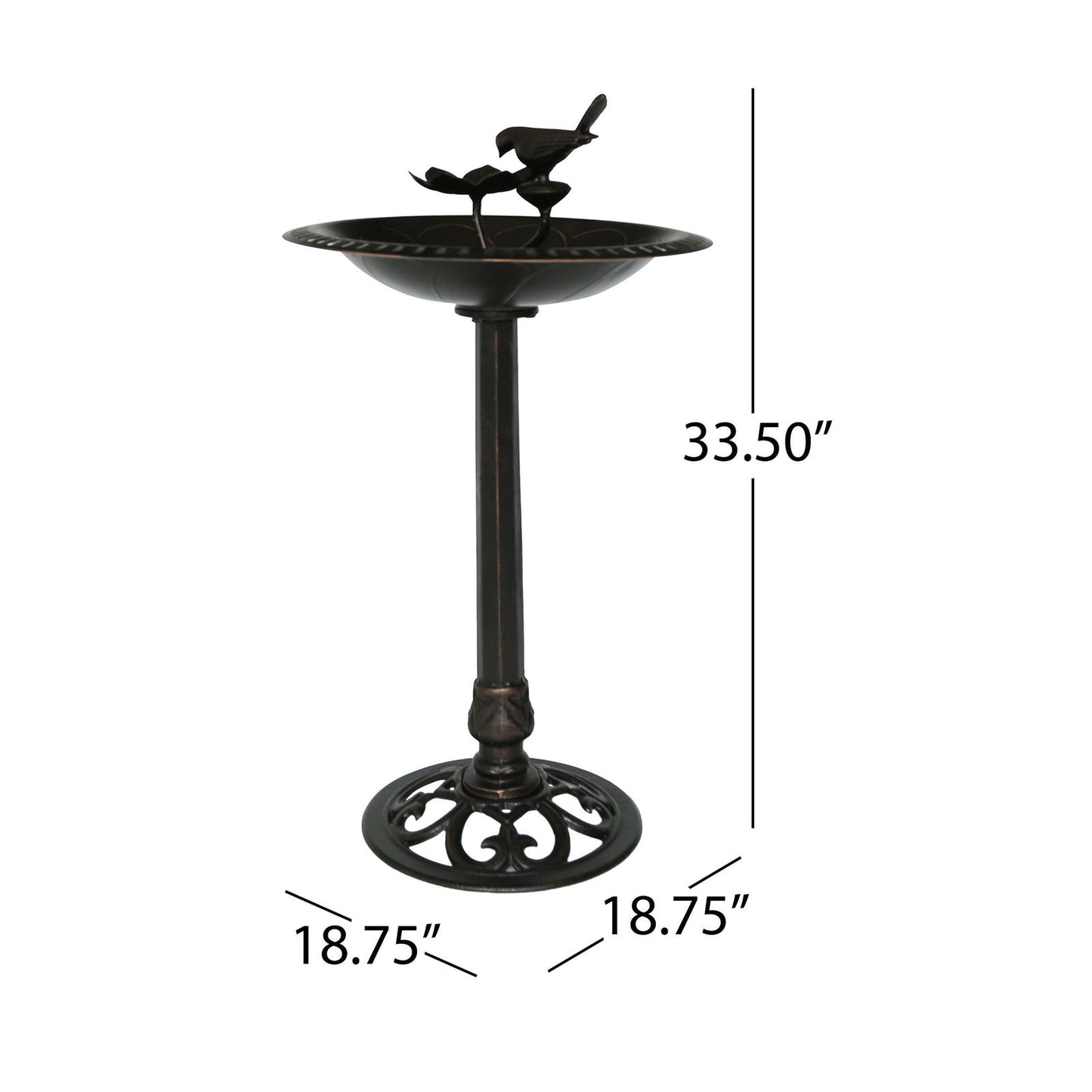 Outdoor Aluminum and Iron Bird Bath himalipasal