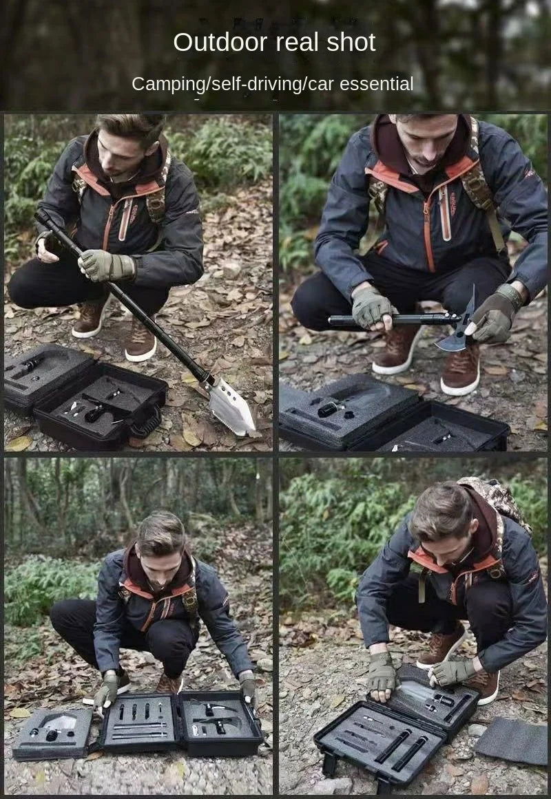 Outdoor Garden Multi-purpose Shovel, Gardening Axe Shovel, Camping Multifunctional Folding Toolkit Gardening Tools and Equipment himalipasal