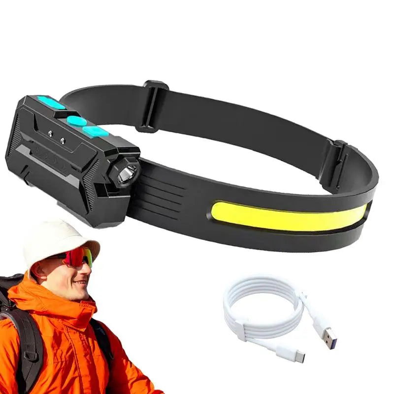 Outdoor Headlights Rechargeable LED Adjustable Headlamp Flashlight USB Charging Outdoor Lighting Tool For Mountaineering Cycling himalipasal