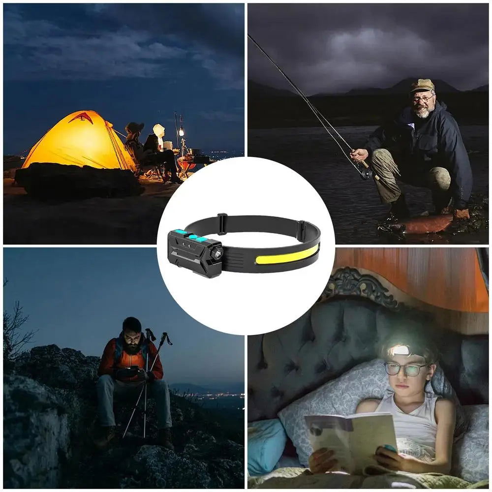 Outdoor Headlights Rechargeable LED Adjustable Headlamp Flashlight USB Charging Outdoor Lighting Tool For Mountaineering Cycling himalipasal