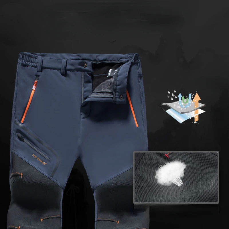 Outdoor Pants Thick Waterproof Breathable Mountaineering Trousers Men Women's Quick-Drying Trousers Camping Trekking Fishing himalipasal