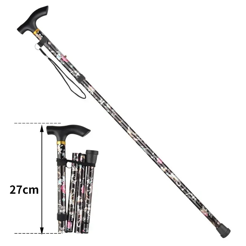 Outdoor Walking Sticks Hiking Camping Mountaineering Poles Telescopic Baton Trekking Poles Folding Cane Crutches Pole Unisex himalipasal