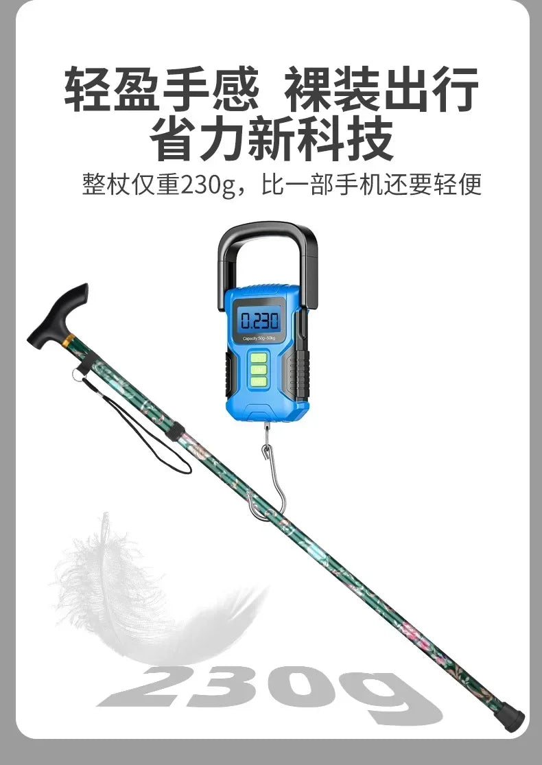 Outdoor Walking Sticks Hiking Camping Mountaineering Poles Telescopic Baton Trekking Poles Folding Cane Crutches Pole Unisex himalipasal