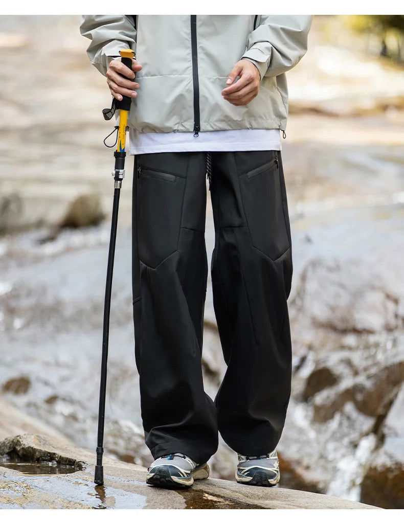 Patchwork Waterproof Workwear Paratrooper Pants Men's Zip Adjustable Athletic Casual Trousers Mountaineering Outdoor himalipasal