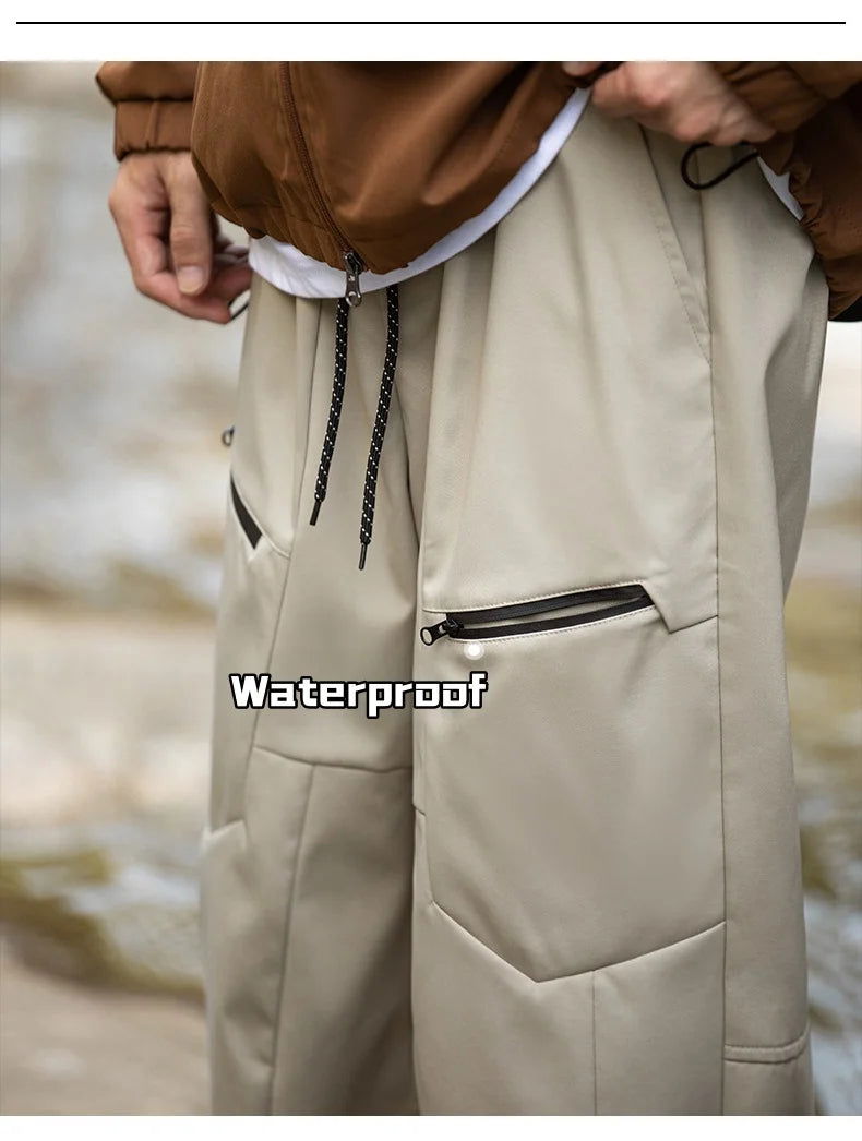 Patchwork Waterproof Workwear Paratrooper Pants Men's Zip Adjustable Athletic Casual Trousers Mountaineering Outdoor himalipasal